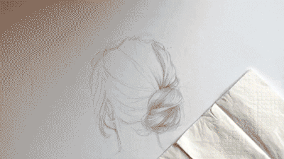Drawing realistic portrait hair step by step guide beginner artist easy girl woman hair practice hair line tips tutorial style short style bun japan design hairstyle 