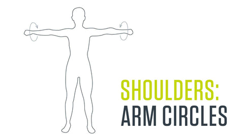 Dynamic stretch for shoulders: arm circles