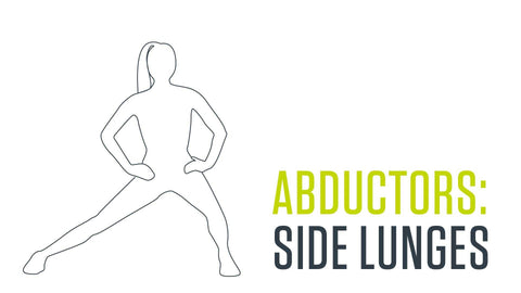 dynamic stretch for adductors: side lunges