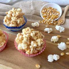 Salted caramel popcorn cups for kids parties