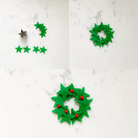 Star Wreath Mini Cake Instructions