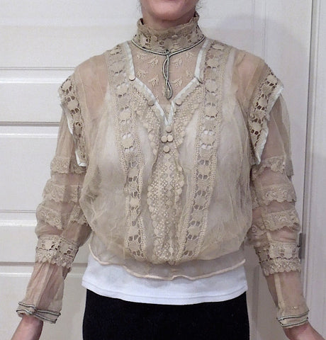 Antique blouse as purchased.