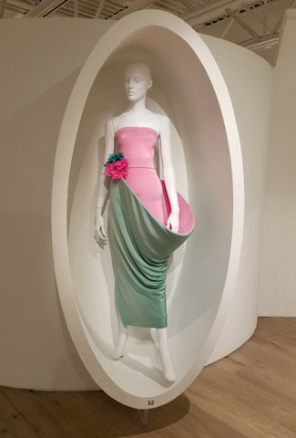 PInk and green silk gown by Pierre Cardin at SCADFash