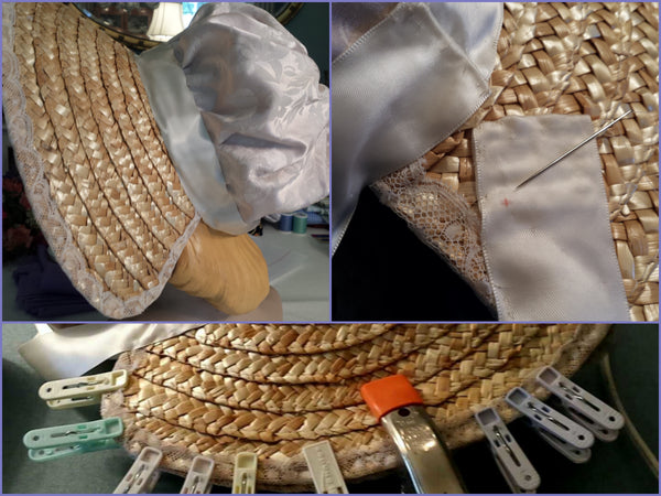 Ribbon trim and bonnet shaping