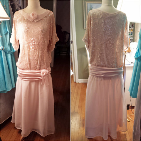 Finished dress, front and back.