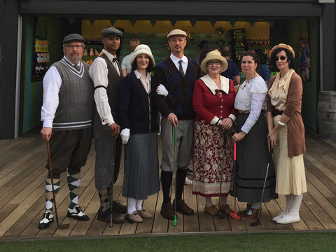 The Atlanta Time Travelers play a round of (mini)golf.