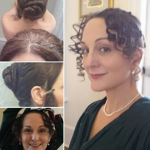 Regency Hair Tutorial photo collage