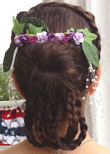 mid-Victorian ball hairstyle featuring braids