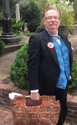 Steve and his amazing carpet bag.