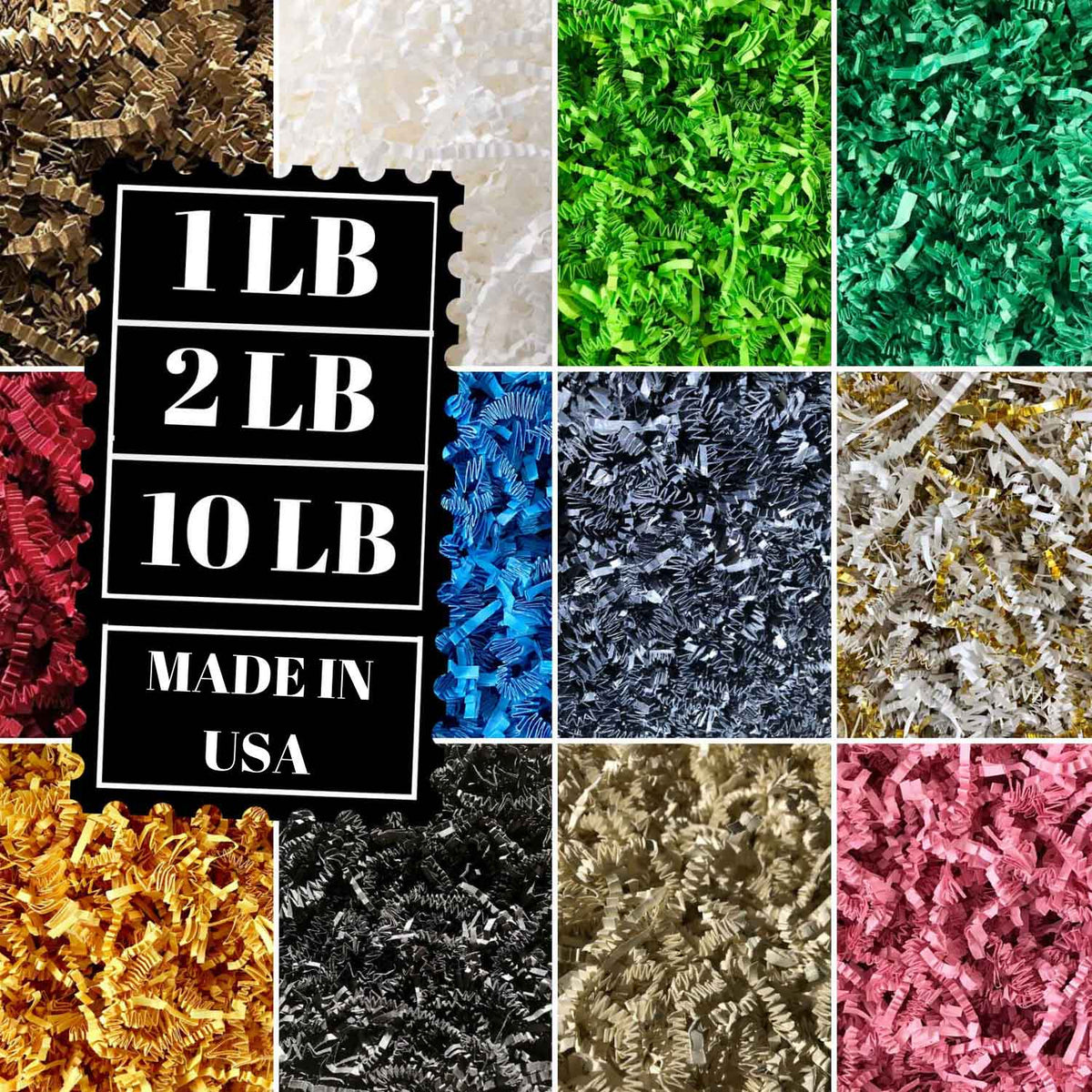 YOU SELECT THE AMOUNT TISSUE PAPER SHEETS OR RECYCLABLE SHREDDED FILLER 