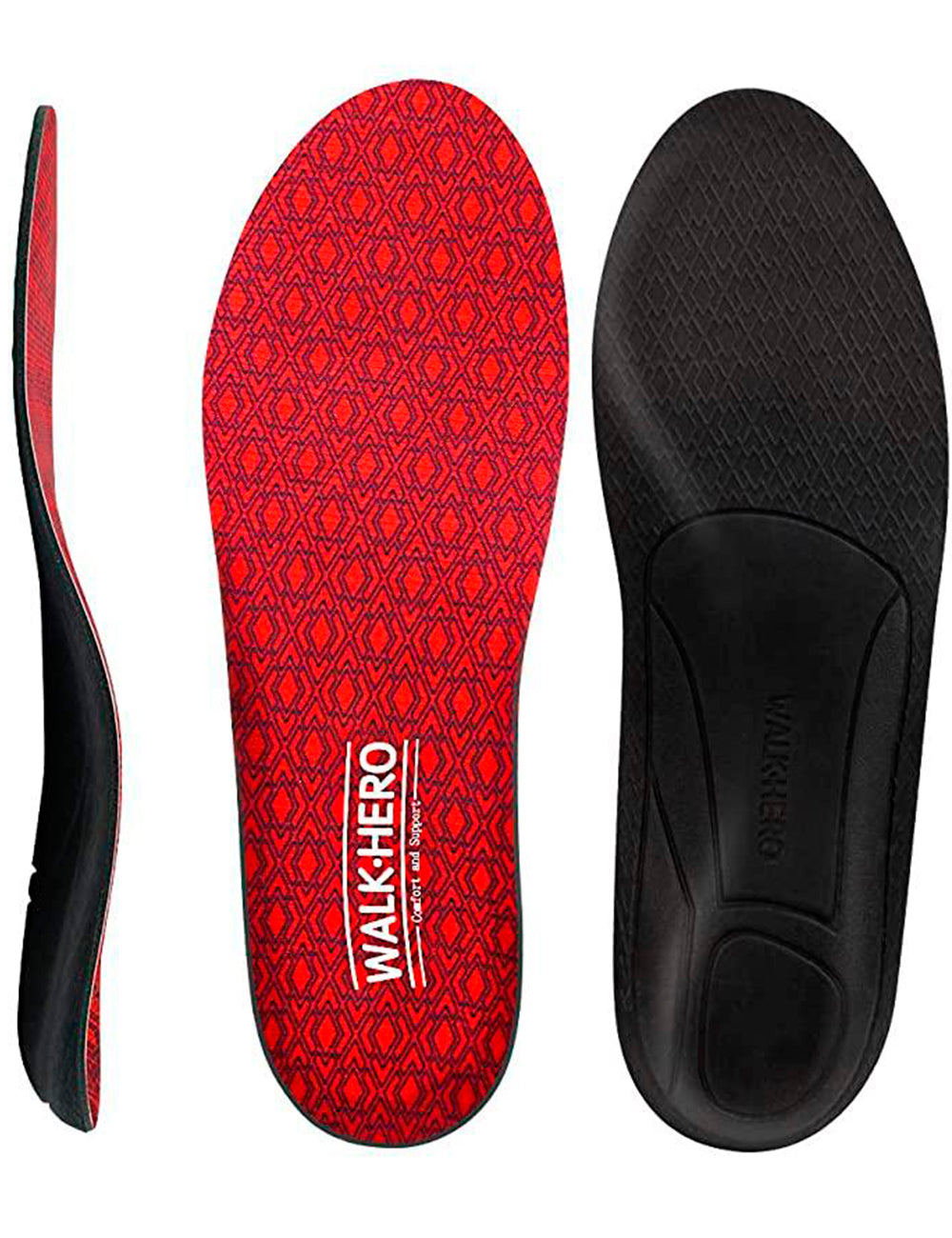 Cushioning Shoe Insoles | High Arch | Red