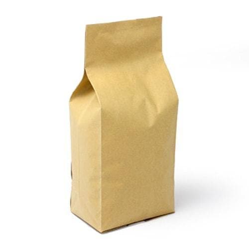 5 lb. Foil Gusseted Coffee Bags with Valve - TAN KRAFT