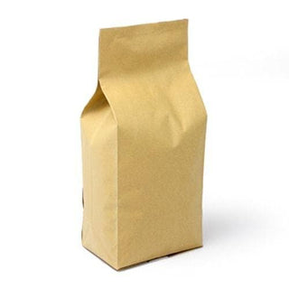 5 lb. Foil Gusseted Coffee Bags with Valve - TAN KRAFT