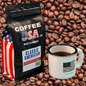 15 oz. Campfire Mug USA Flag Black/White