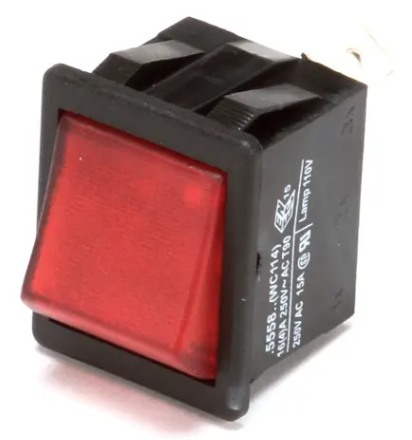 Wilbur Curtis WC-114R SWITCH, ROCKER (RED) 120V NEON