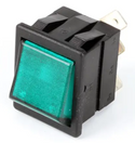 Wilbur Curtis WC-122 Rocker Switch, Brew, Green Lighted, 120 Volt