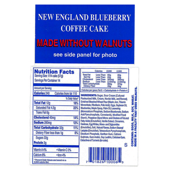Miss Ellie's Blueberry Coffee Cake