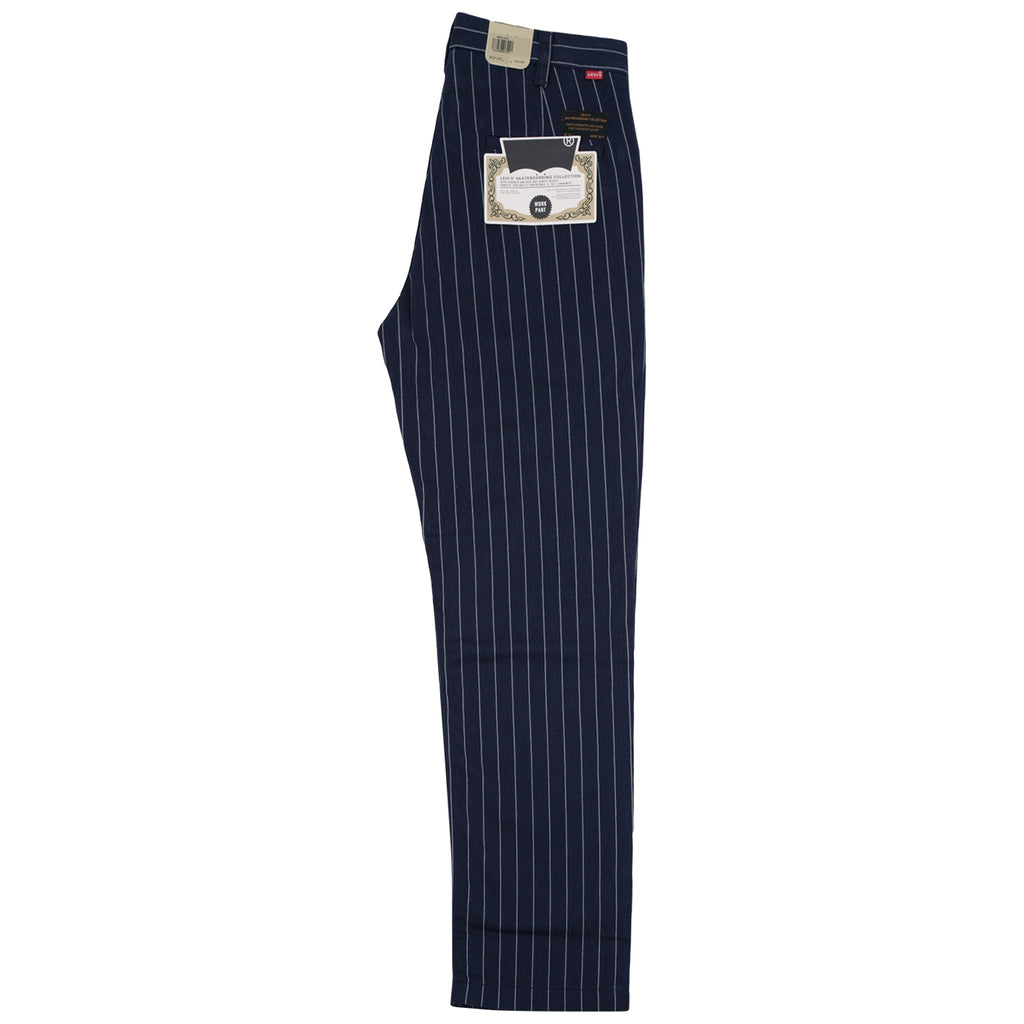 levis skateboarding striped work pant in navy