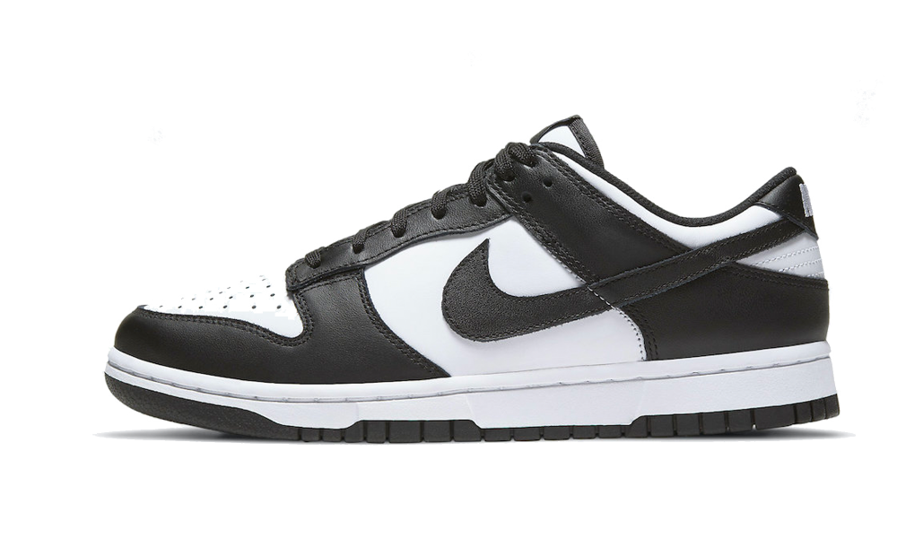 nike dunks low black white