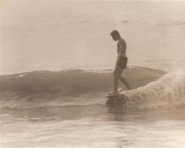 1963 at Santa Monica Beach, 8’10” Dave Sweet Log