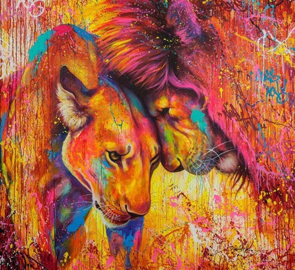 Lion And Lioness Diamond Painting
