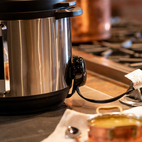 instant pot on counter with soup cord stored