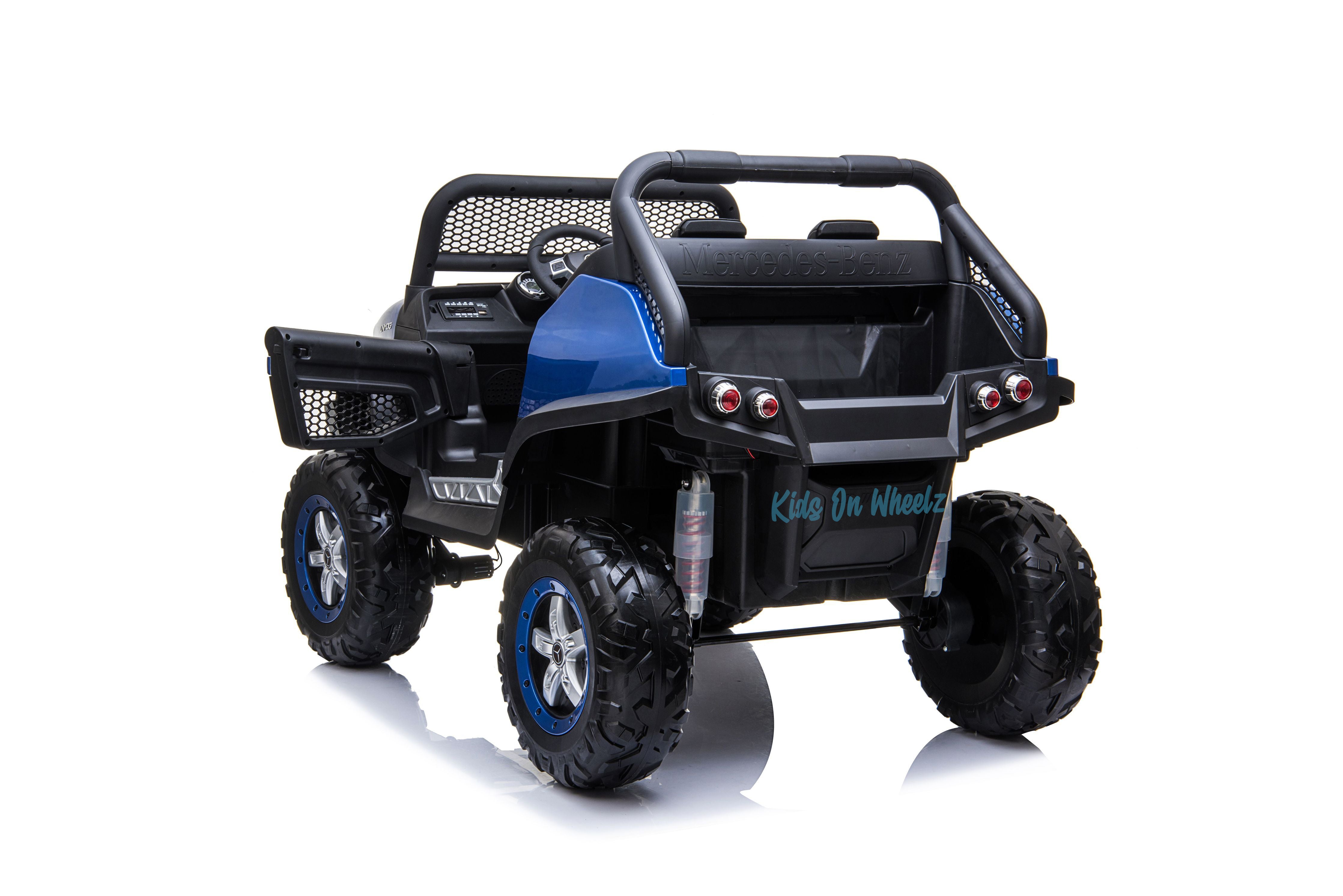 MERCEDES BENZ UNIMOG ATV 12V 2 SEATER - BLUE