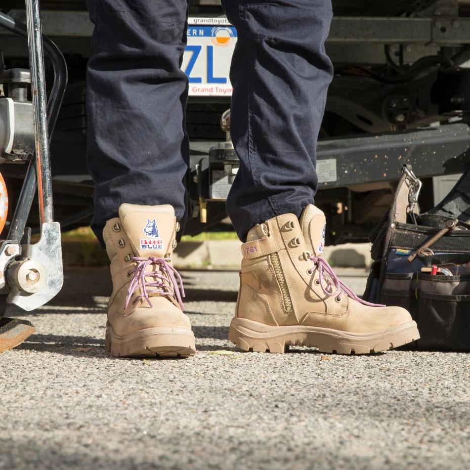 blue steel work boots near me