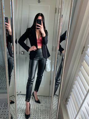 Black blazer styled for night out