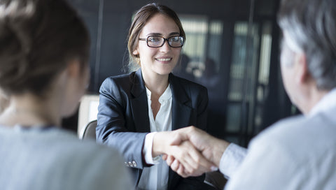 interview shaking hands