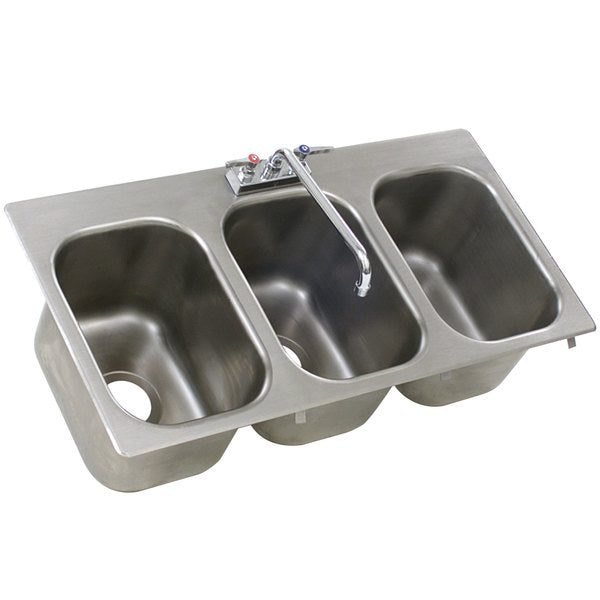 Eagle Group Sr14 16 9 5 3 Drop In Sink Three Compartment Self