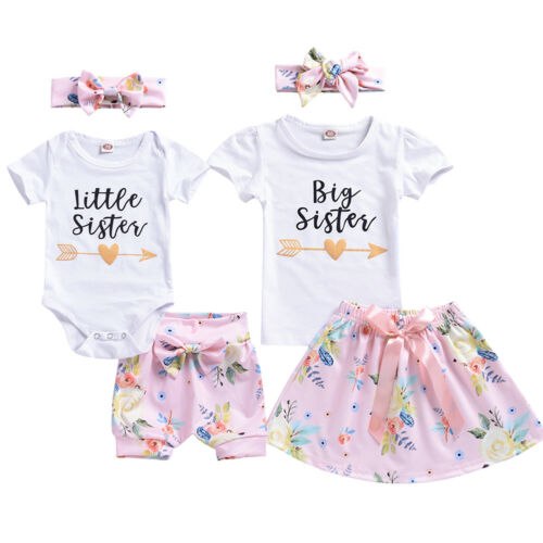 big girl and baby matching outfits