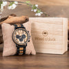 Auch die Holzbox der Armbanduhr "Haselbraun" ist ein absoluter Hingucker