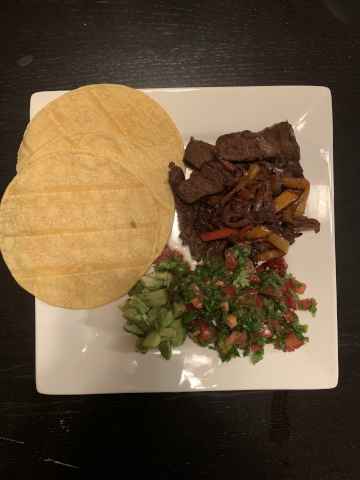 Beef  Fajitas with Salsa