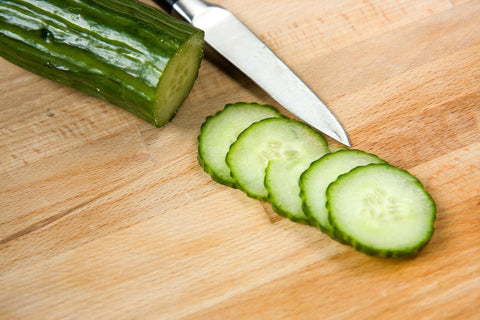 Half sliced cucumber, for Ivy Leaf Skincare blog