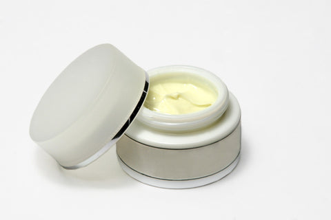Open jar of moistuizer, for Ivy Leaf Skincare blog