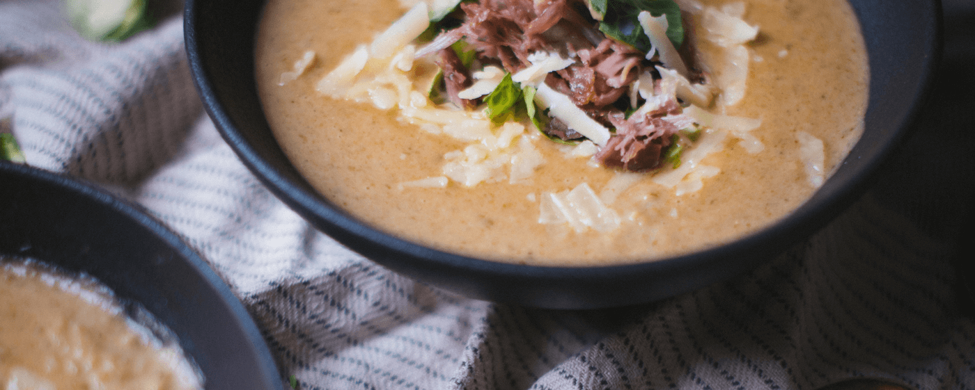 soup with duck meat