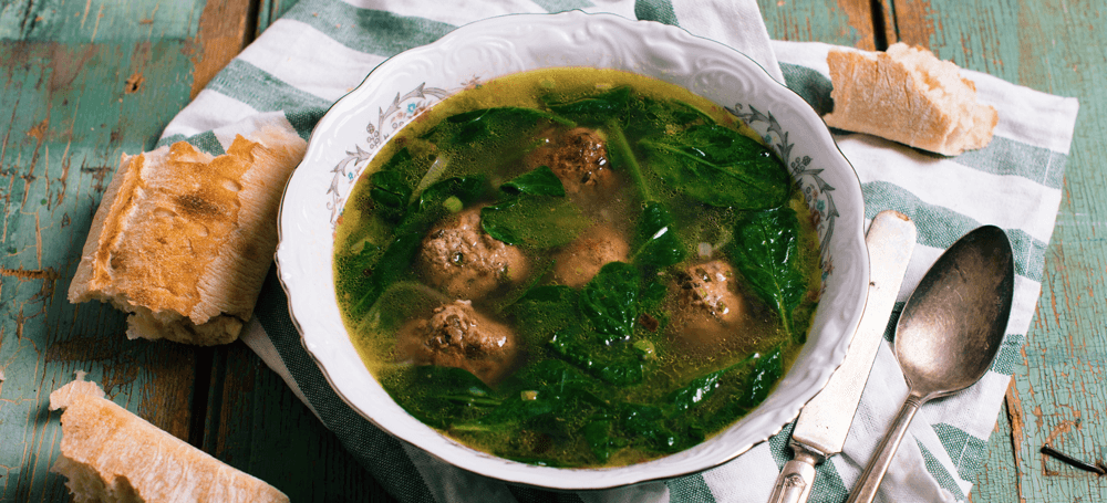 green meatball soup