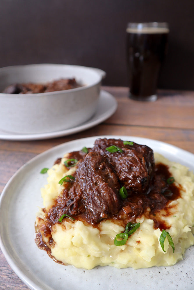 guinness braised beef with colcannon