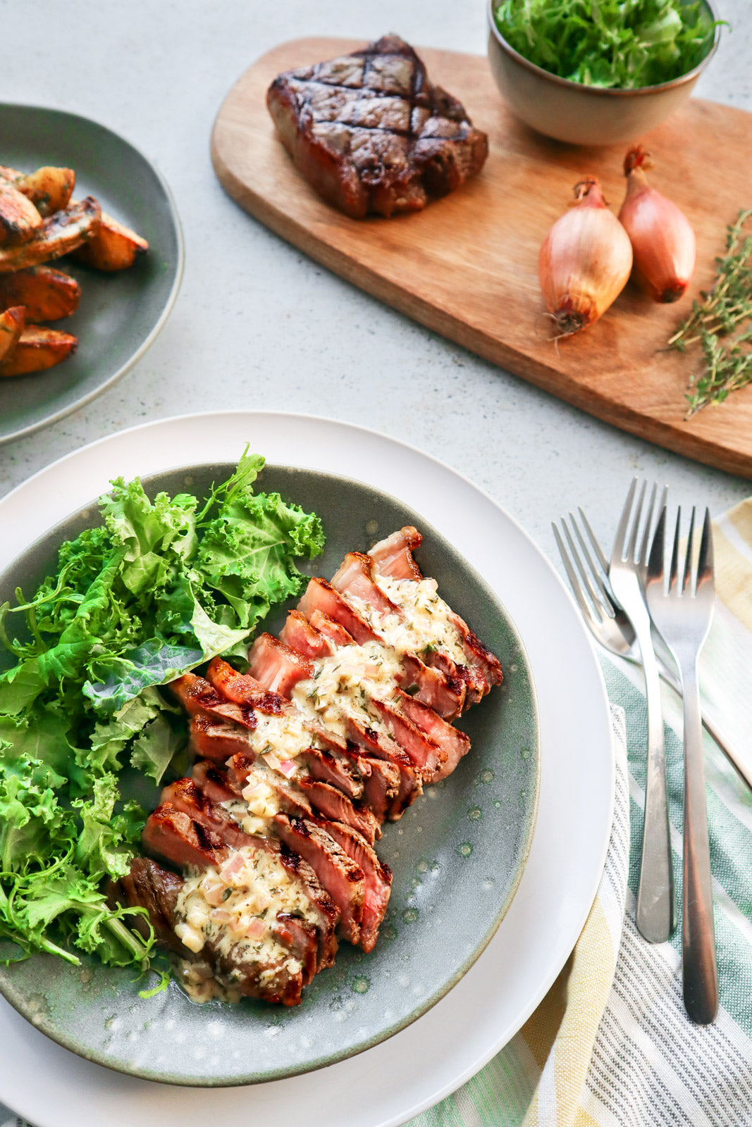 grillade de contre-filets sauce au beurre et dijon