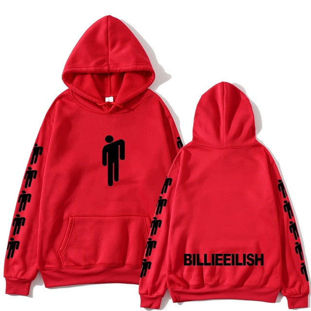 billie eilish hoodie red