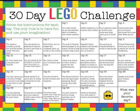 30 Day lego challenge