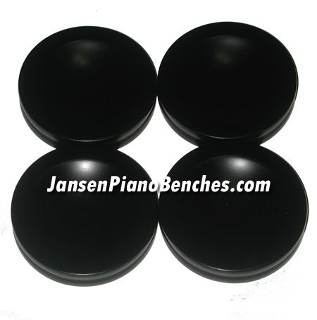 satin black piano caster cups Jansen