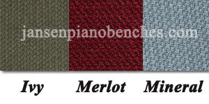 Color options for piano bench cushions