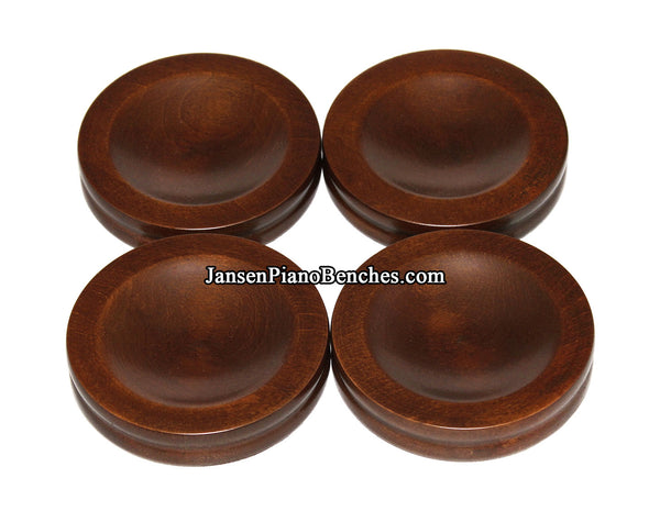 jansen piano caster cups satin walnut