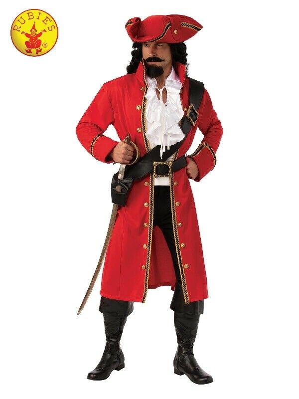 Adults Mens Skull Pirate Captain Buccaneer Fancy Dress Vest Waistcoat Book Week Kostüme