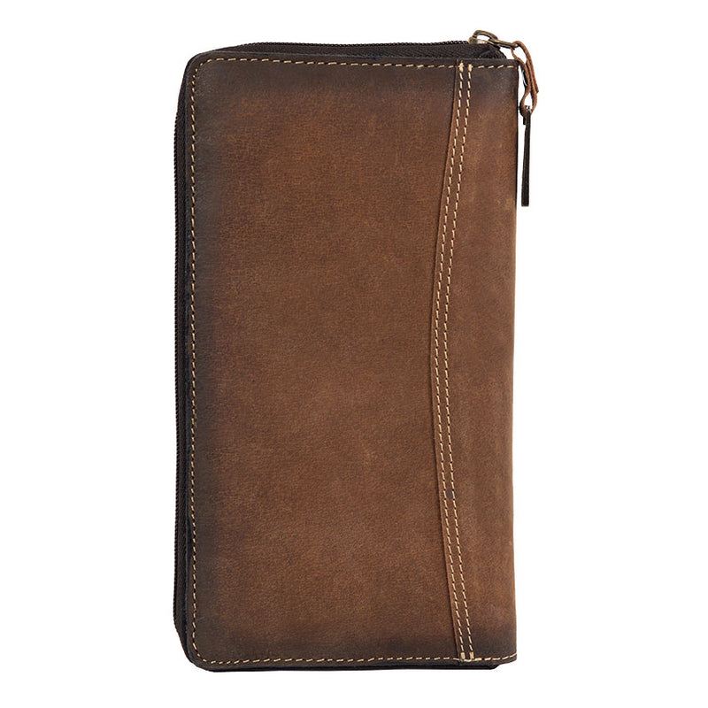 STS Ranchwear Zip-Around Leather Passport Wallet
