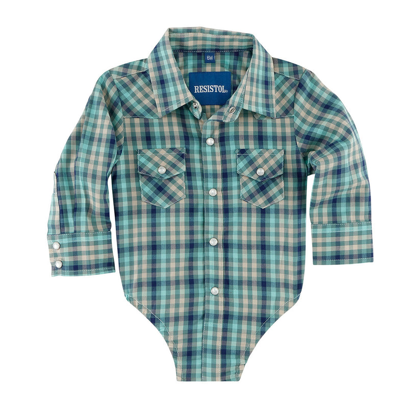 Resistol Baby Boy's Uptmore Plaid Onesie