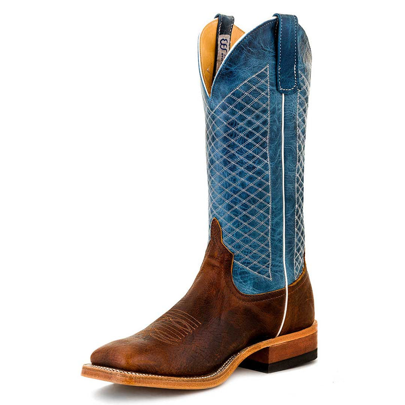 Anderson Bean Men's Square Toe Bison Cowboy Boots