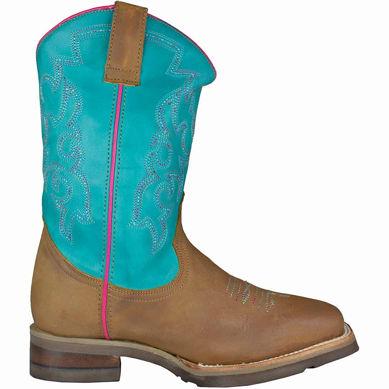 Roper Youth Girls' Turquoise Shaft Cowgirl Boots